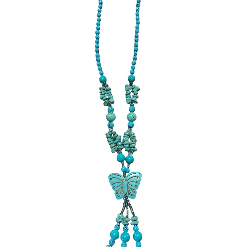 Turquoise Butterfly Necklace